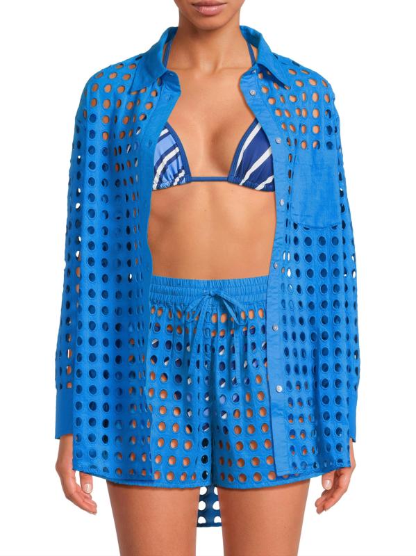 #2: قميص ذا أكسفورد آيليت - أزرق كوني