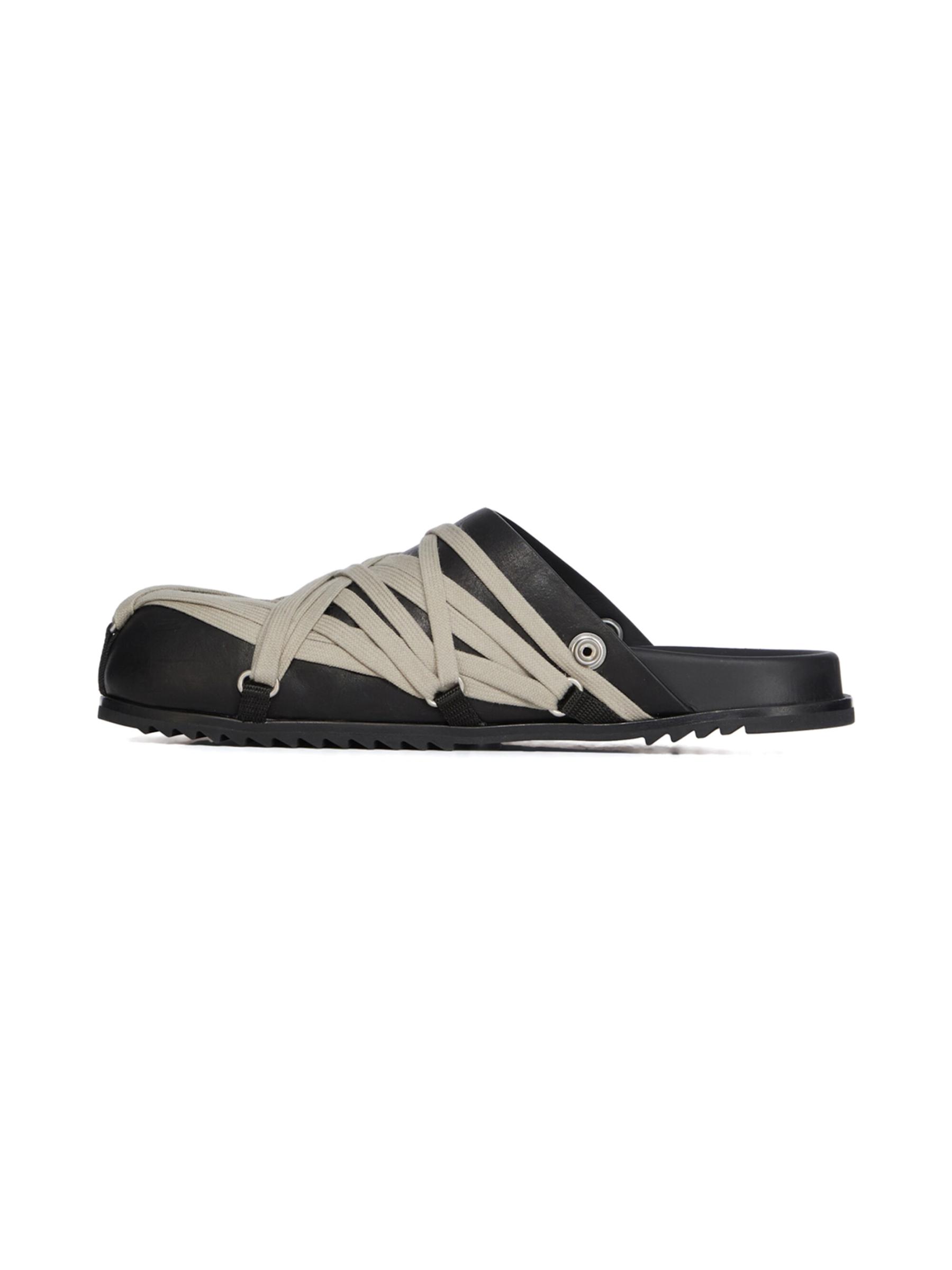 Shop Rick Owens - Megalace Granola Leather Mules | Saks