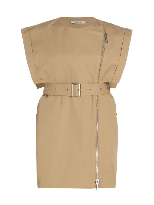 فستان قصير من مزيج القطن بحزام من إيزابيل