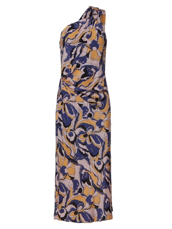 فستان إيدن تجريدي بكتف واحد