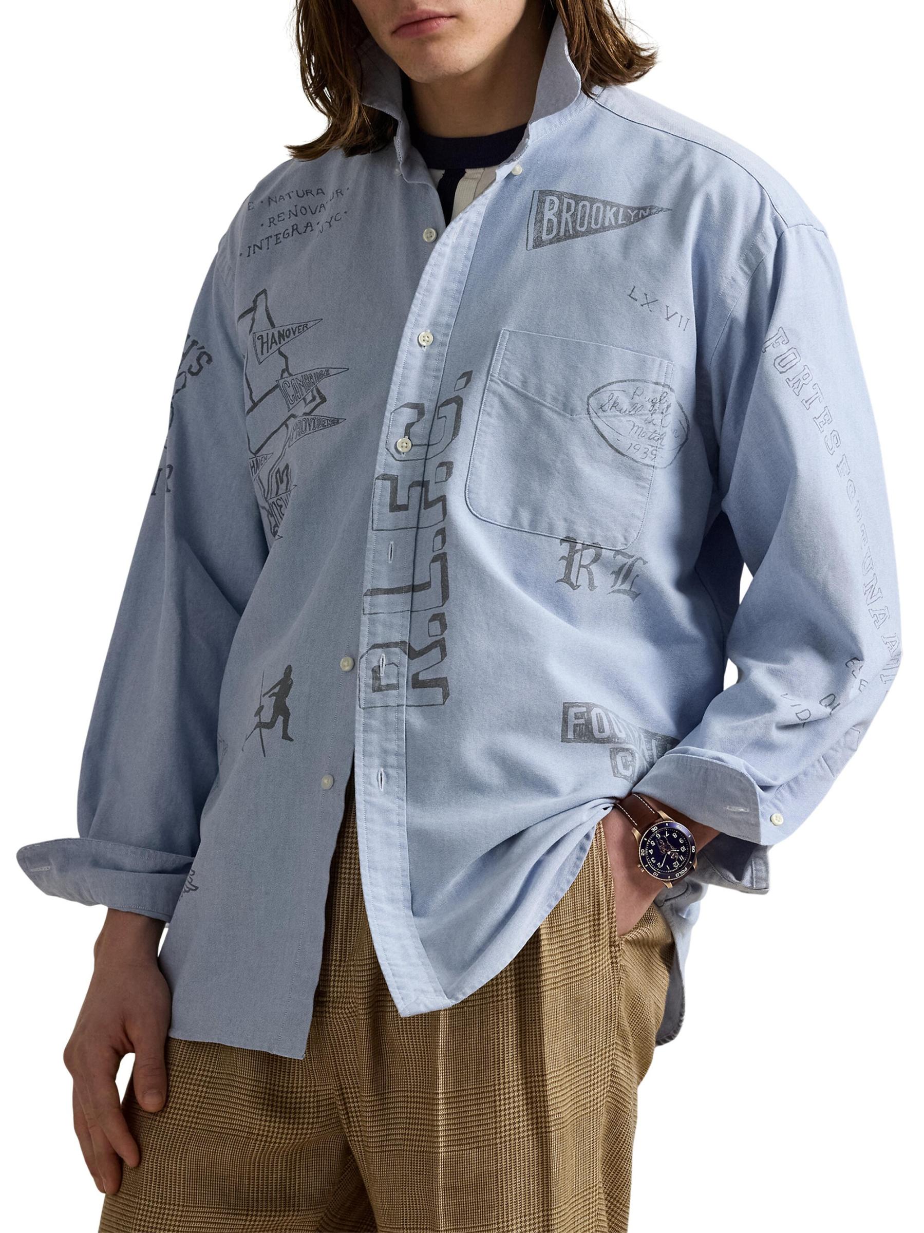 福袋 売れ残り Lauren Ralph Polo Shop - Shirt Oxford Linen-Cotton Fit Big トップス