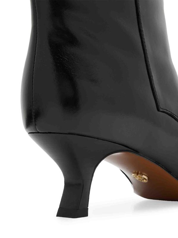 #6: حذاء Mott 50 ملم من الجلد لمنتصف الساق - أسود