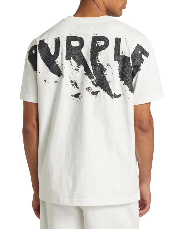 【オススメ】PURPLE BRAND / ロゴ入りコットン ダメージ Tシャツ Purple Brand - ロゴ入りコットンTシャツ をオンライン購入