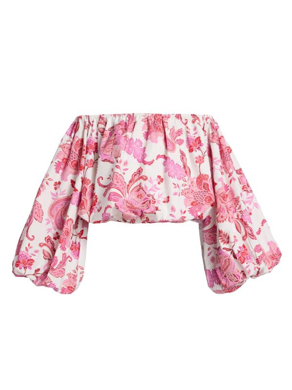 بلوزة مارغو فلورال بوبلين