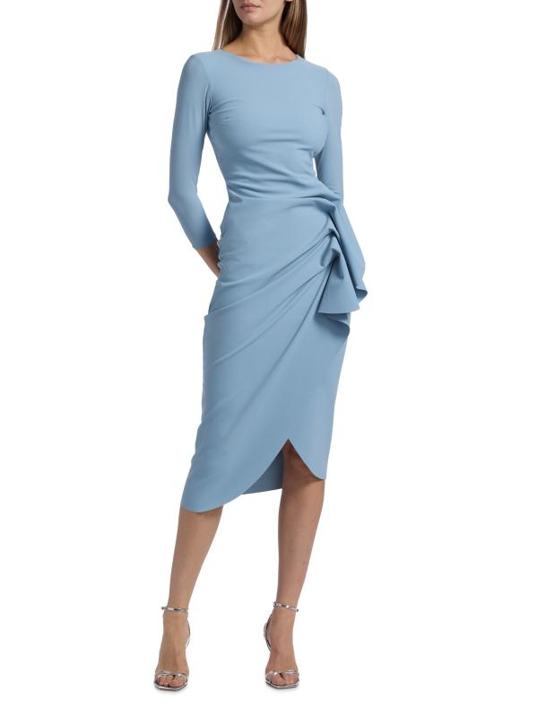 Shop Chiara Boni La Petite Robe Gathered Side Midi-Dress Saks