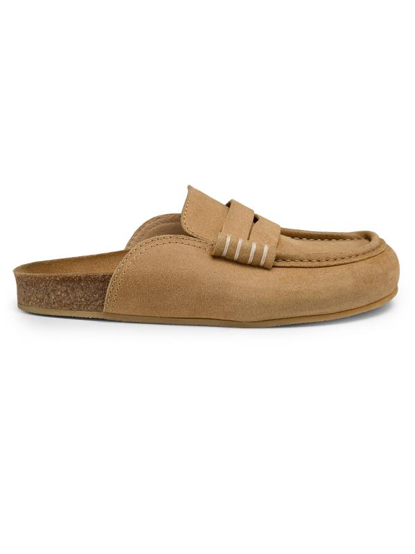 Suede Penny Mules