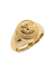 VERSACE◆ゴールド メドゥーサ刻印 シグネットリング 送料込 VERSACE◇ゴールド メドゥーサ刻印 シグネットリング 送料込