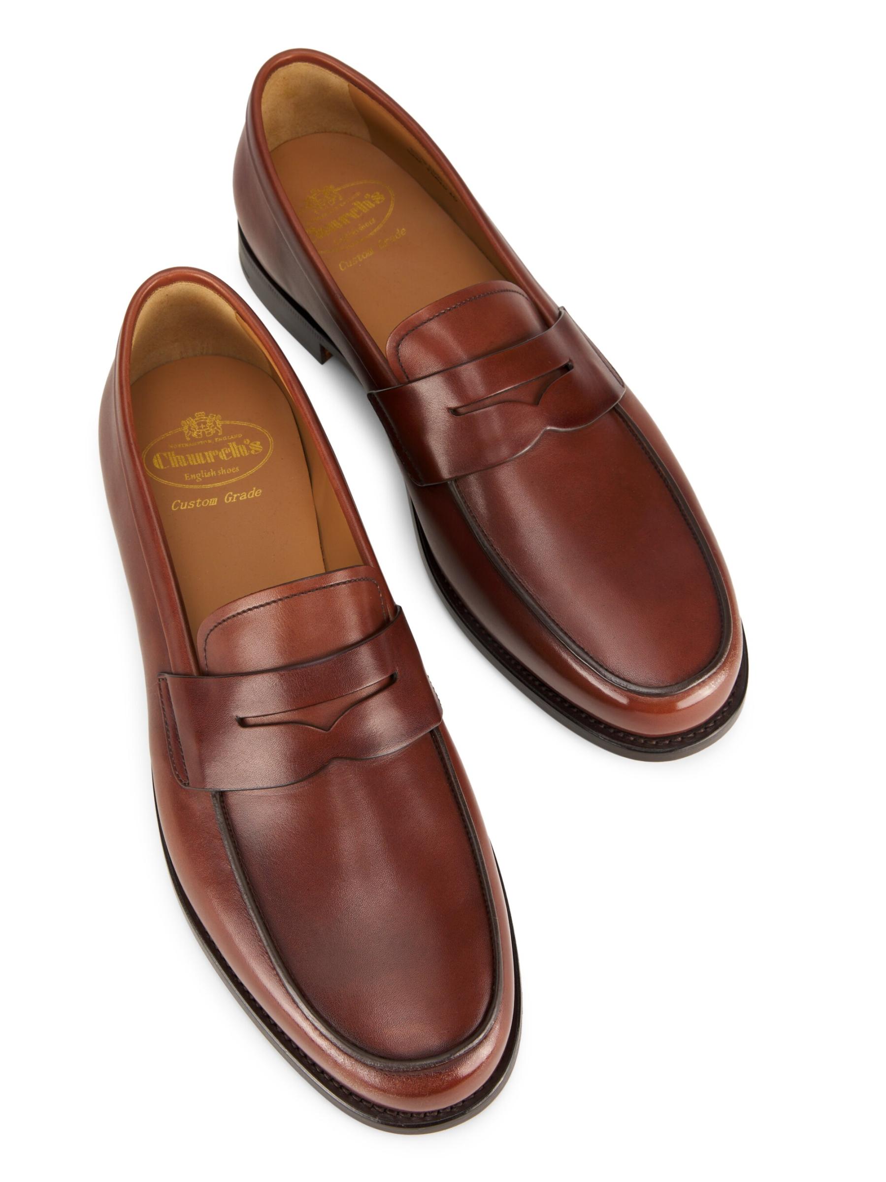 『church's』Brown Leather Moccasins Church's Darwin Loafers Brown 85F / 9.5 D Made in England | eBay