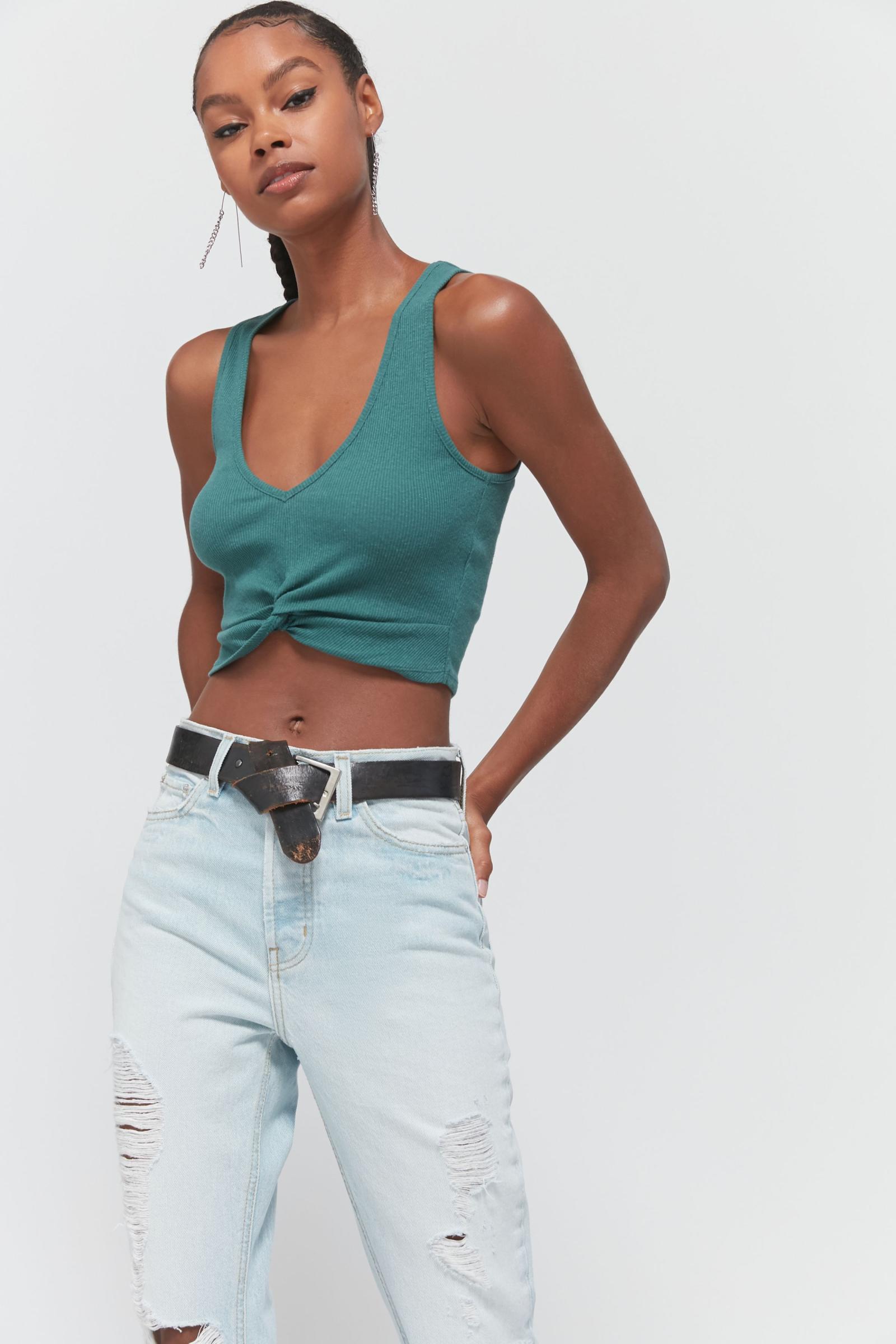 UO TwistFront Tank Top Urban Outfitters Australia