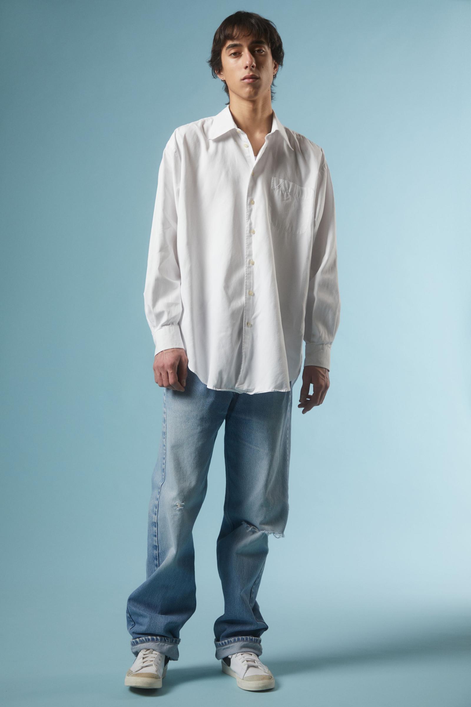 big white dress shirt