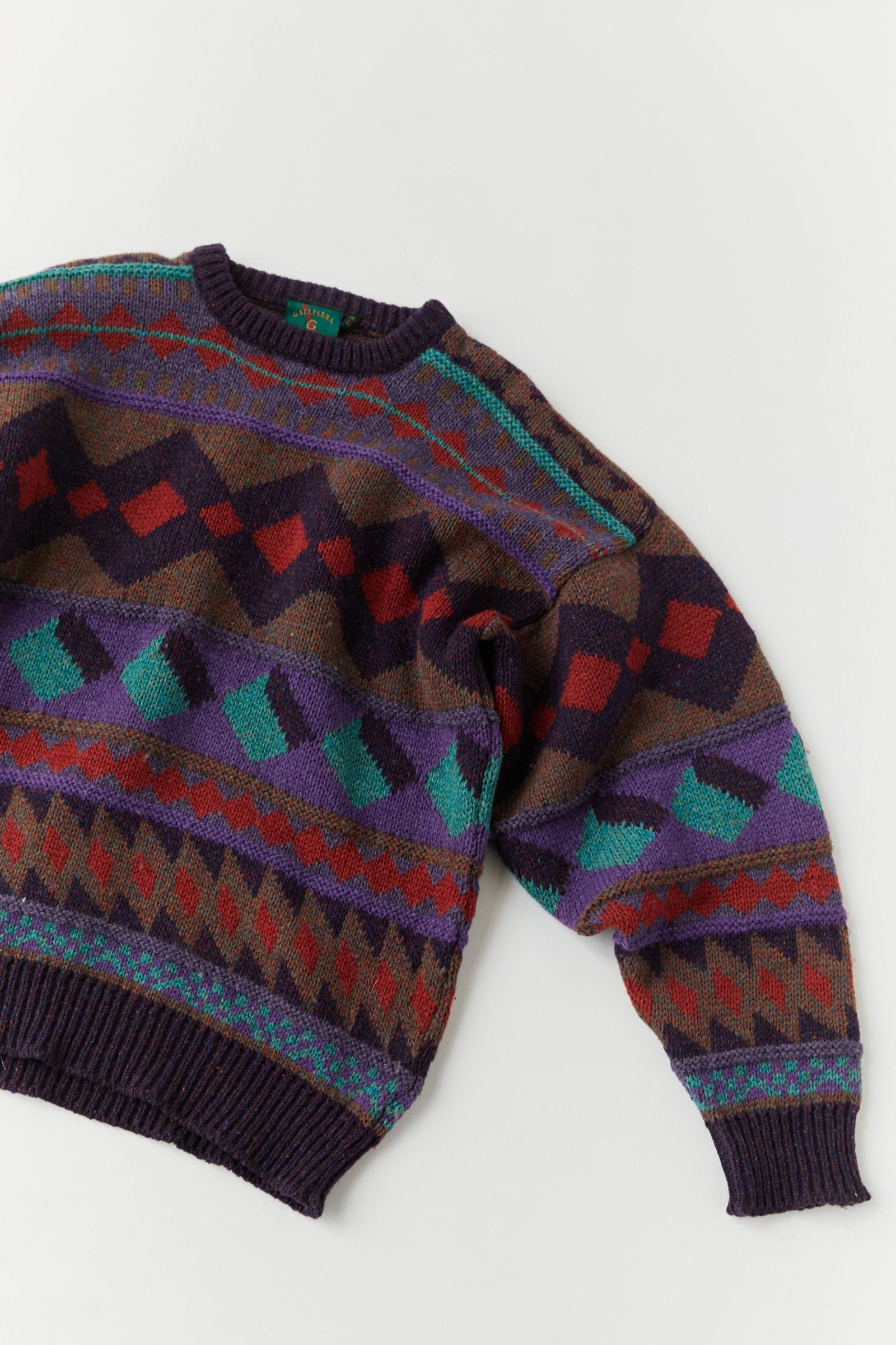 geo print sweater