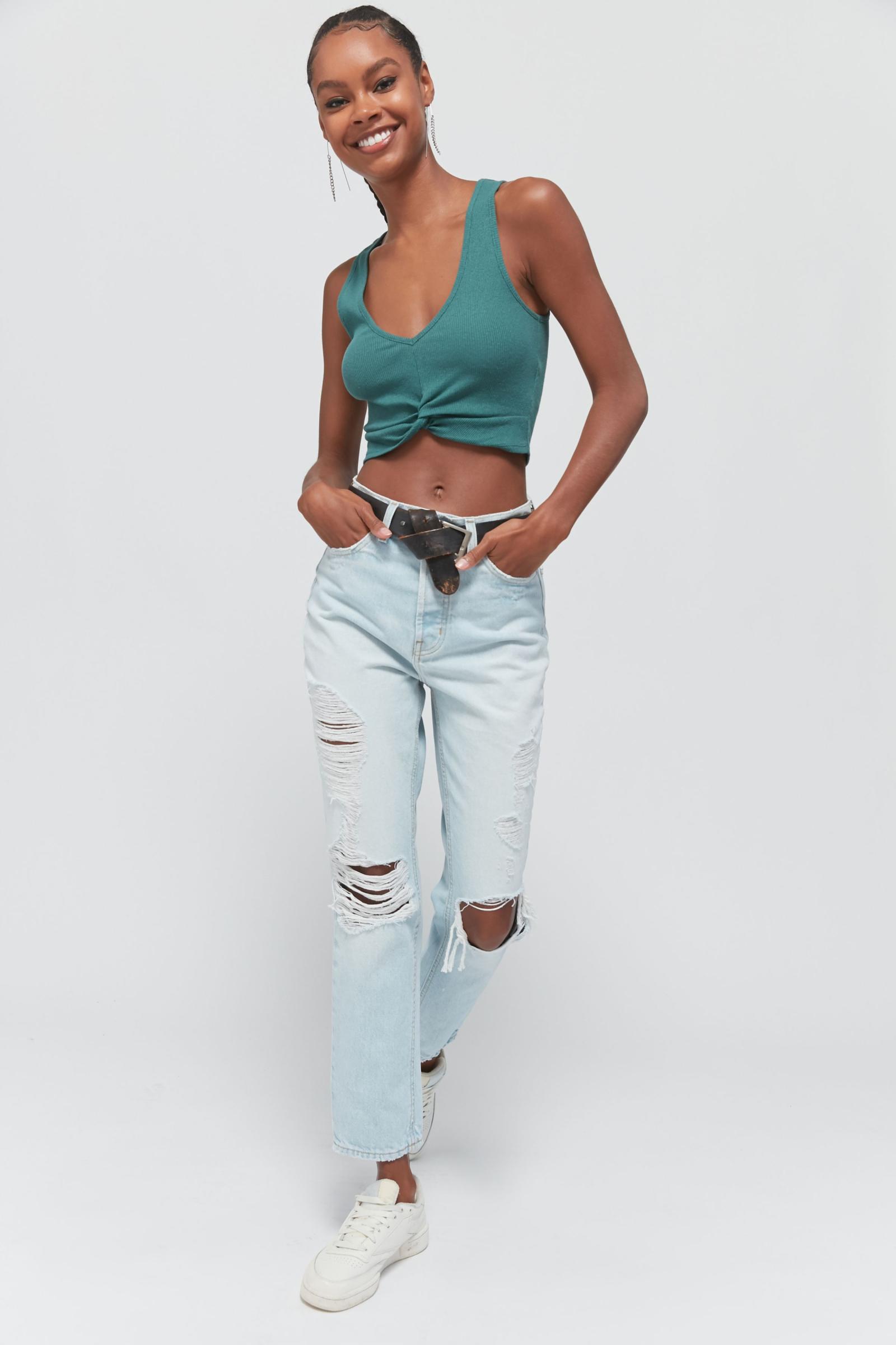 UO TwistFront Tank Top Urban Outfitters Australia