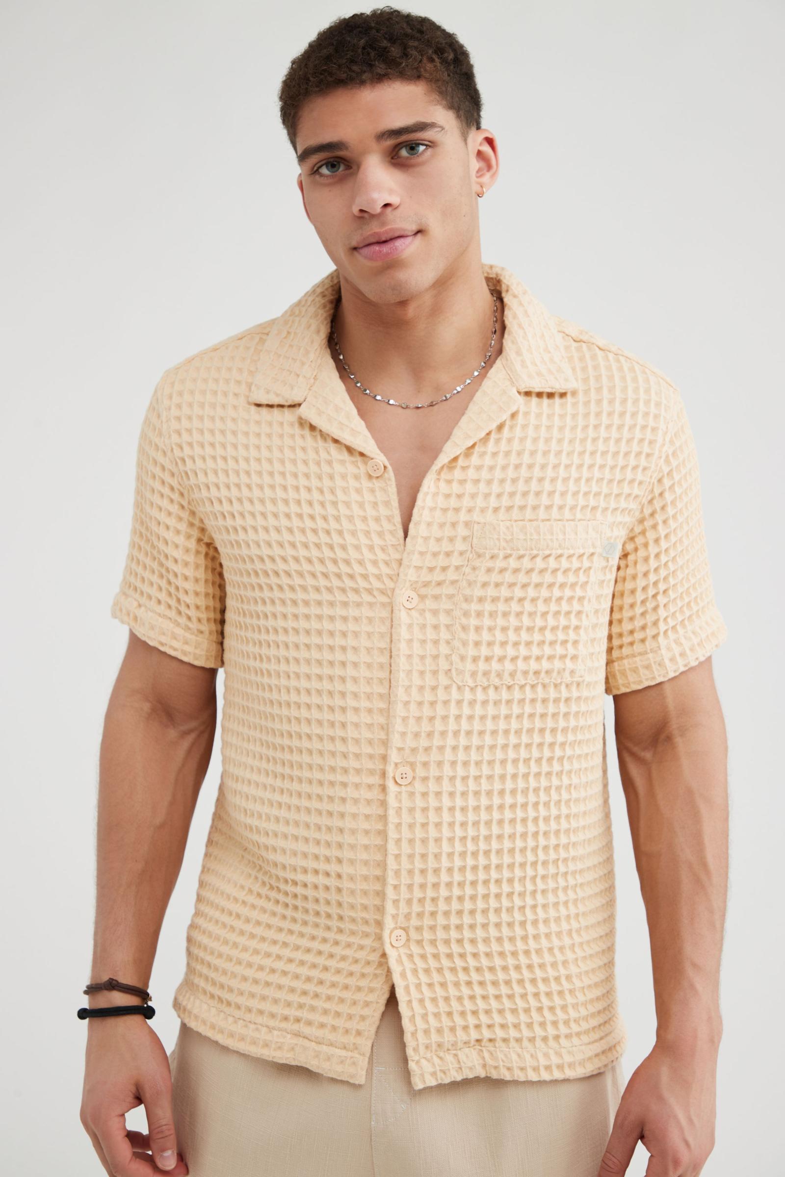 waffle texture shirt