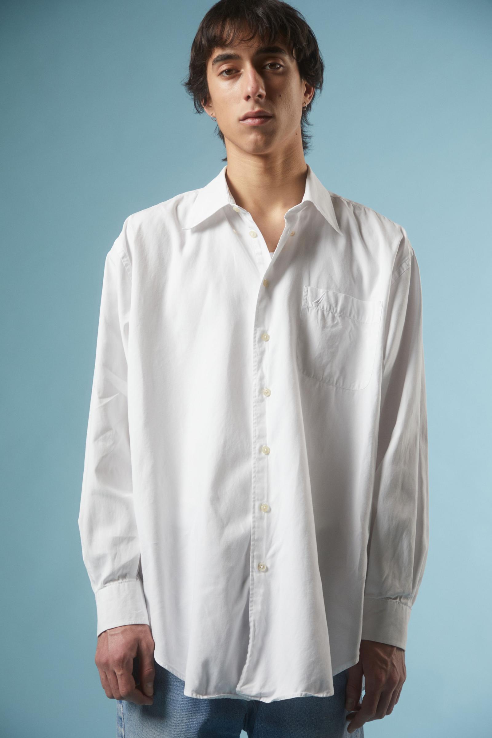big white dress shirt