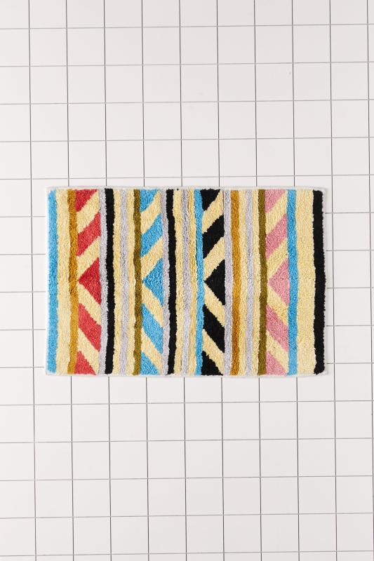 Multicolor Striped Bath Mat Urban Outfitters Singapore
