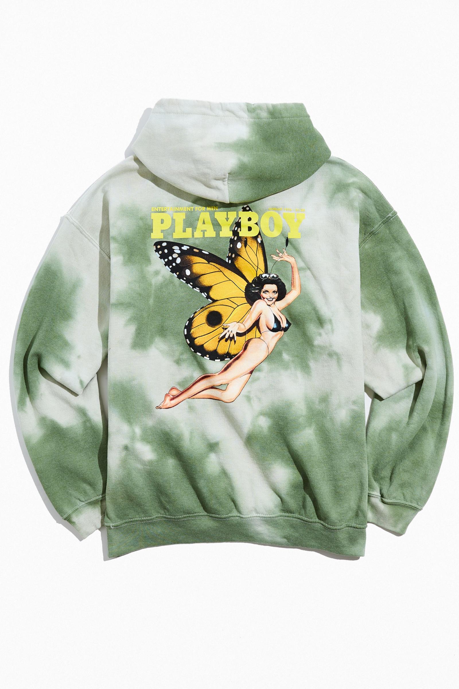 Playboy blue tie dye hoodie Clearance