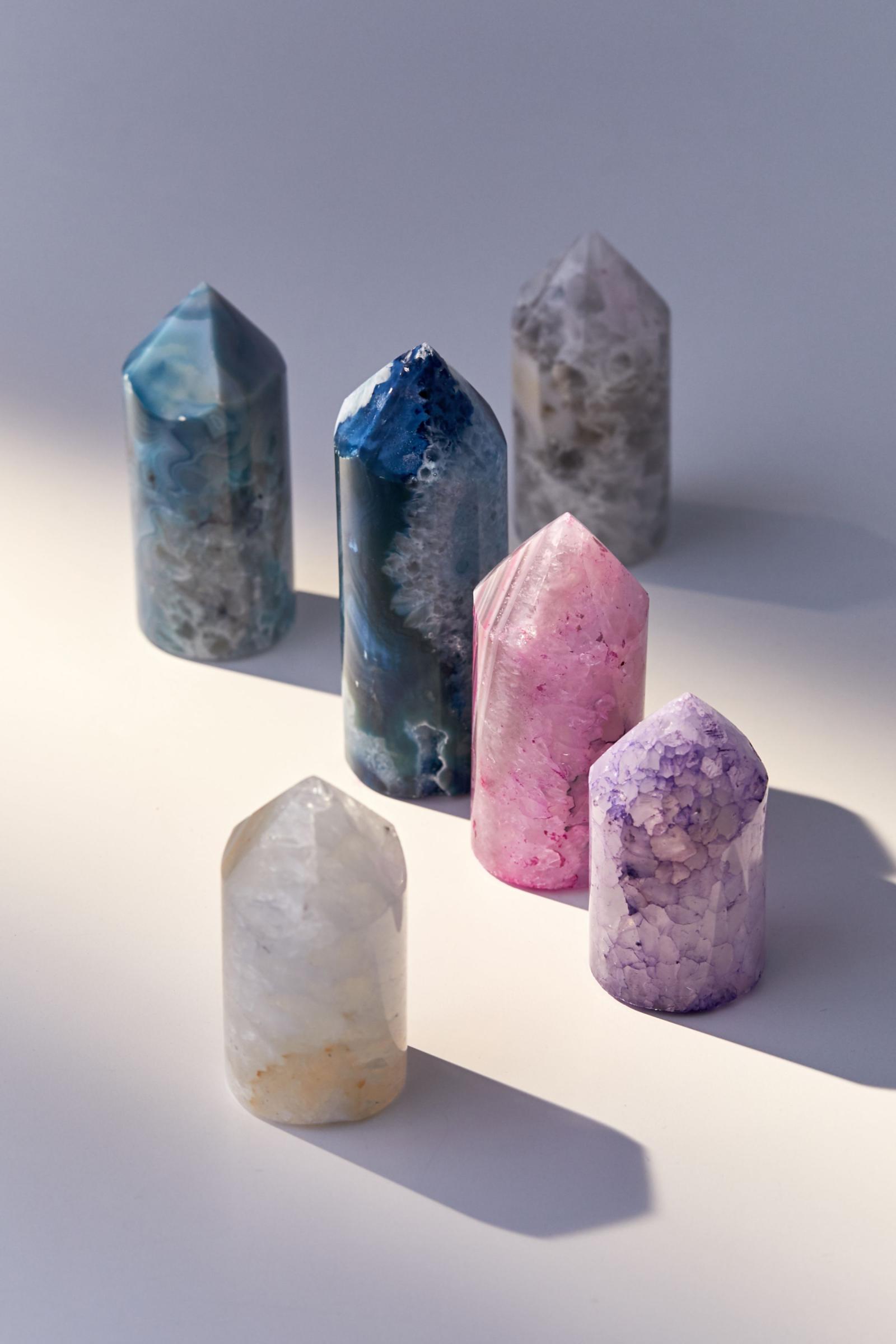 Agate Cylinder Crystal Set Urban Outfitters Australia
