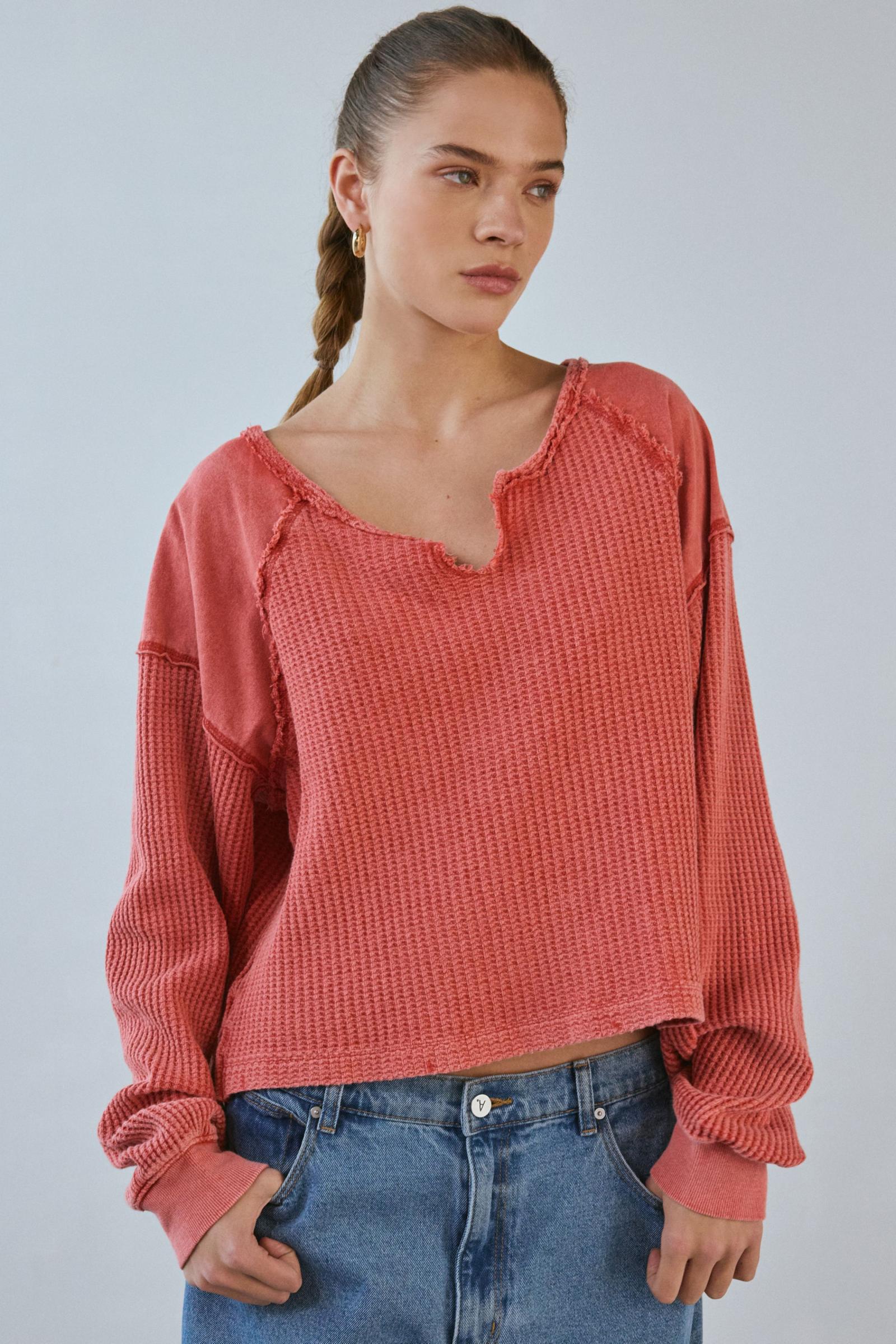 urban outfitters waffle knit top