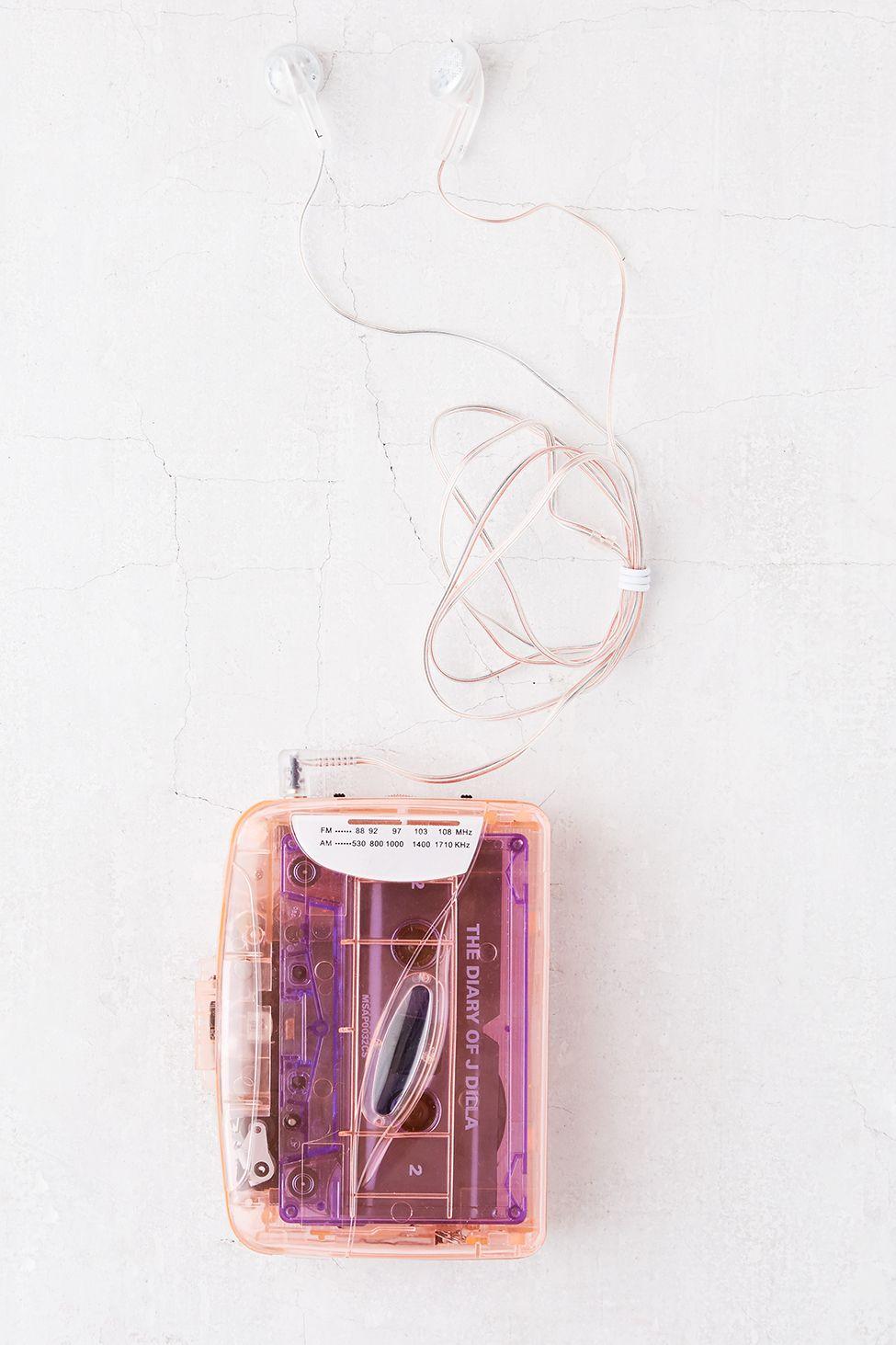 Clear Cassette Player Urban Outfitters Korea Clothing, Music, Home