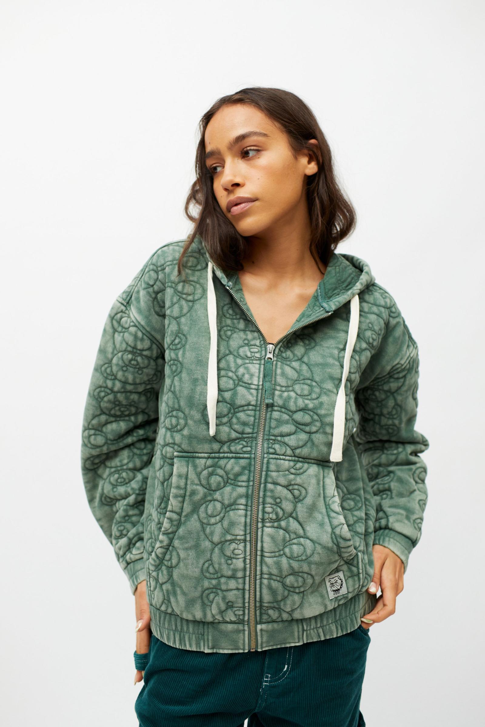 bdg embroidered zip up