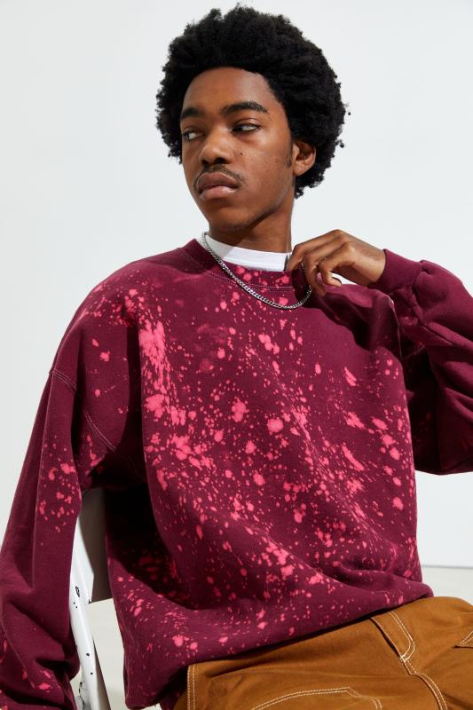 Urban Renewal Vintage Bleach Splatter Crew Neck Sweatshirt 어반 아웃피터스 코리아