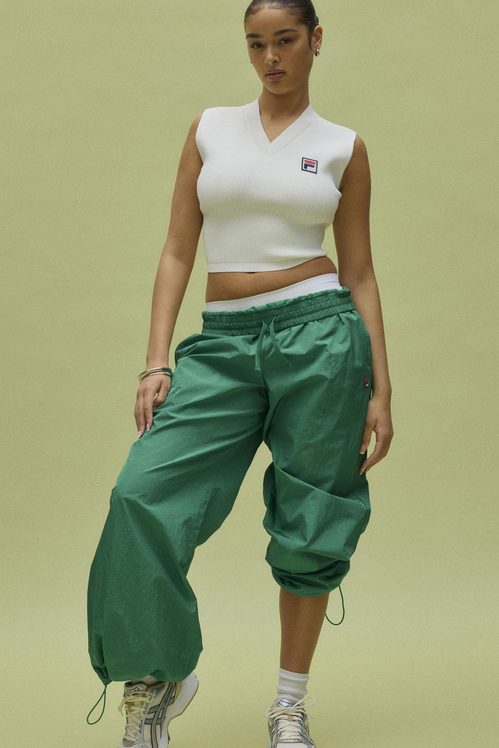 FILA X HAILEY Crinkle Pant | Urban Outfitters Singapore