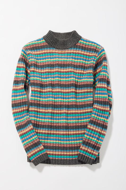 rainbow mock neck sweater