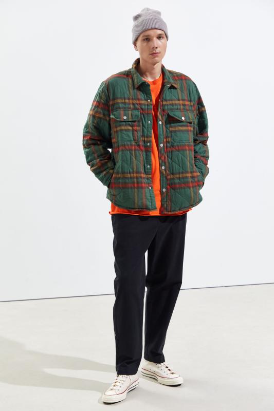 UO Plaid Quilted Shirt Jacket Urban Outfitters Australia