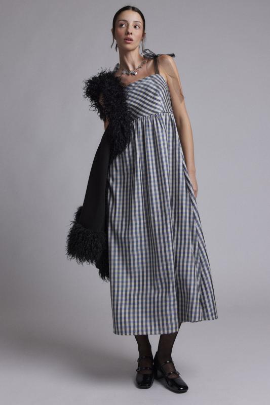 ワンピース sister jane Cindy Check Midi Dress bando-3p-sister-jane-cindy-