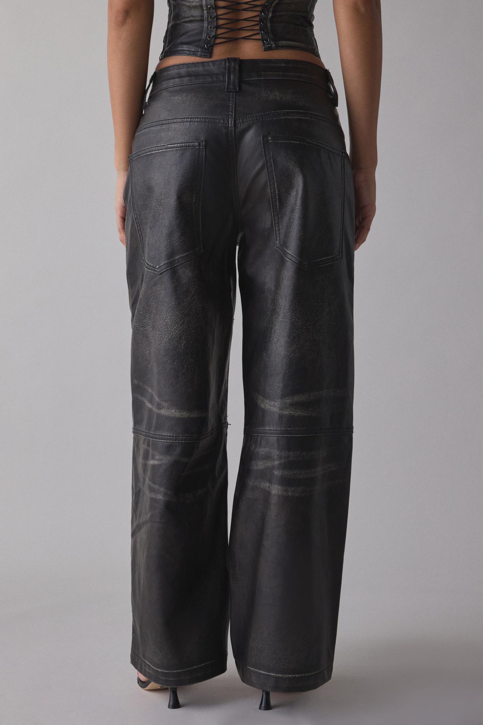 ◆関送込◆JADED LONDONアッシュフェイクレザーコロッサスパンツ Jaded London アッシュ・フェイクレザー・コロッサス・パンツ