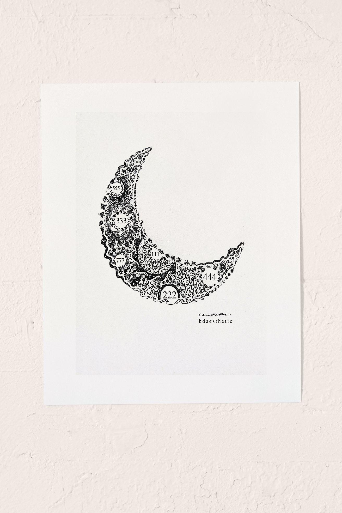 クレセントムーン　絵画 クレセントムーン 絵画 三日月 crescent moon | Pay ID