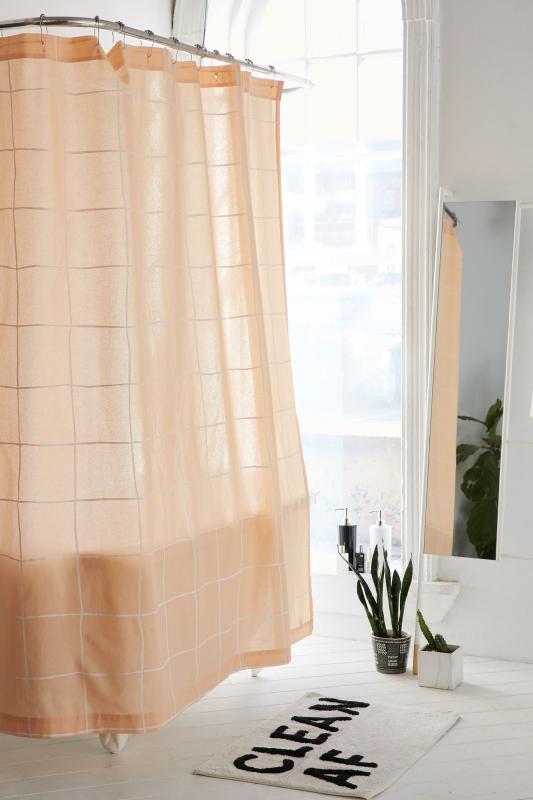 Wonky Grid Shower Curtain 어반아웃피터스 한국 공식 온라인 스토어 Wonky Grid Shower Curtain 어반아웃피, Magical Thinking Pom Shower Curtain