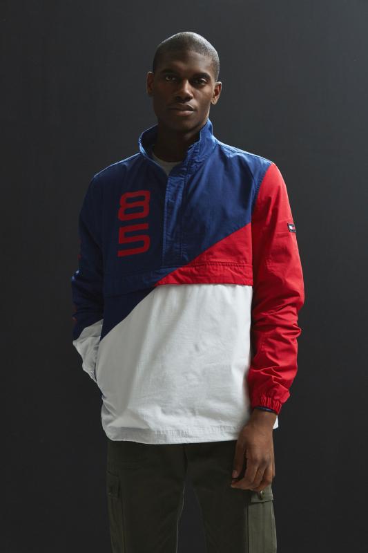tommy jeans retro block anorak jacket