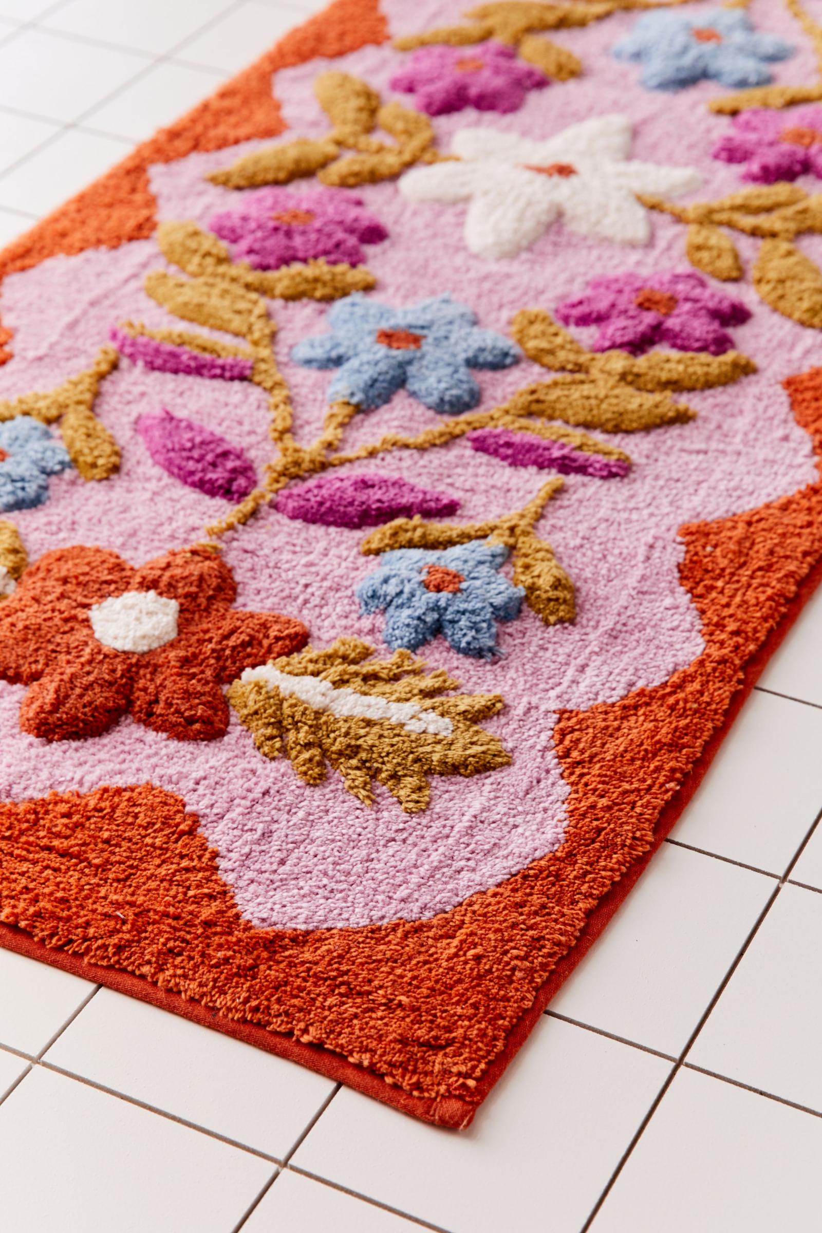 Molly Folk Floral Runner Bath Mat Urban Outfitters Australia
