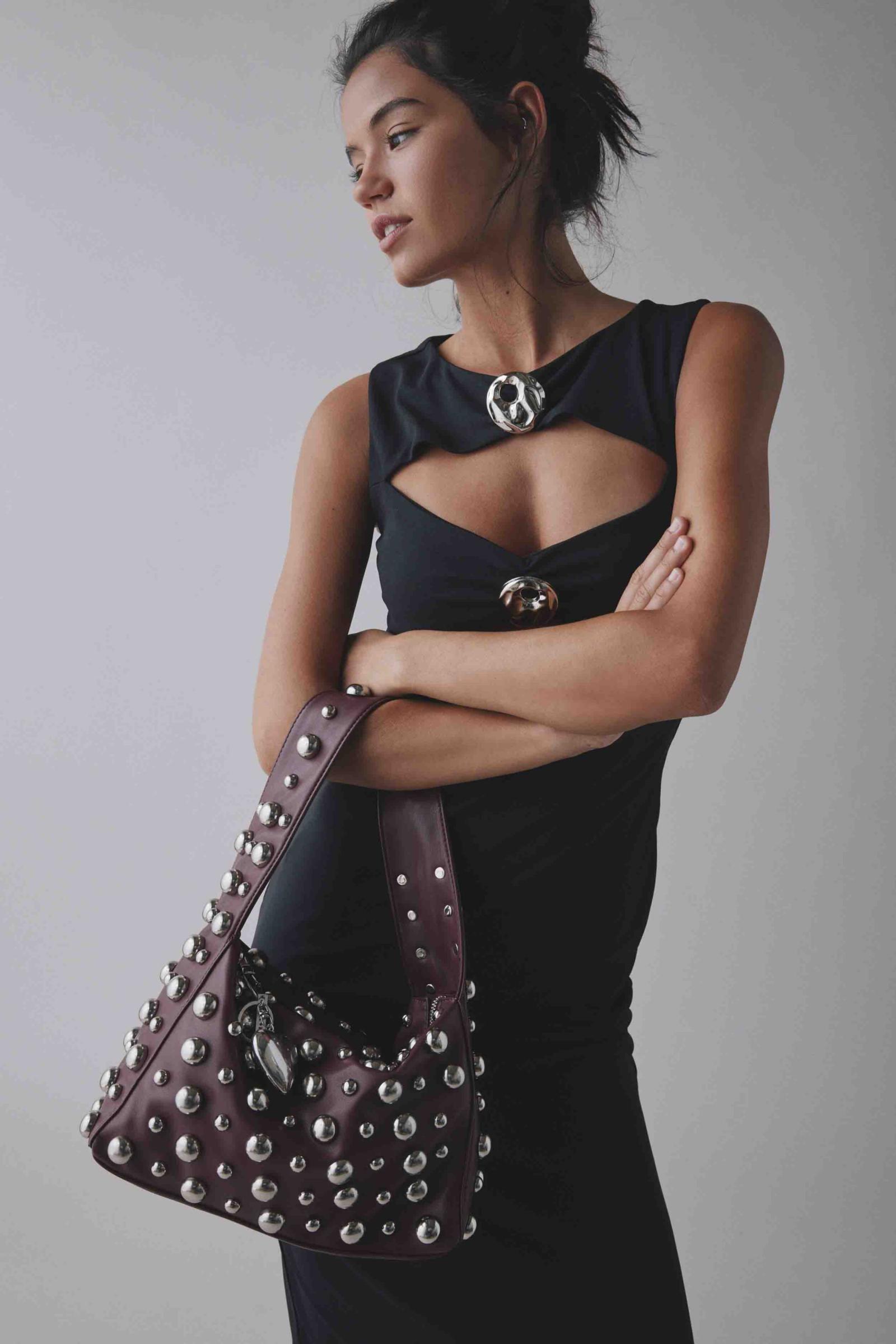 Silence + Noise Mona Studded Shoulder Bag | Urban Outfitters