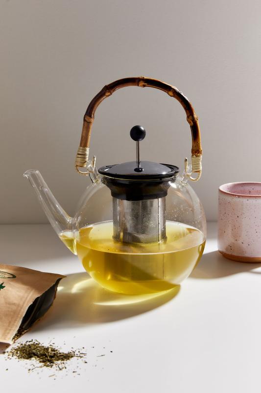 BODUM Glass And Bamboo Tea Pot Urban Outfitters Singapore