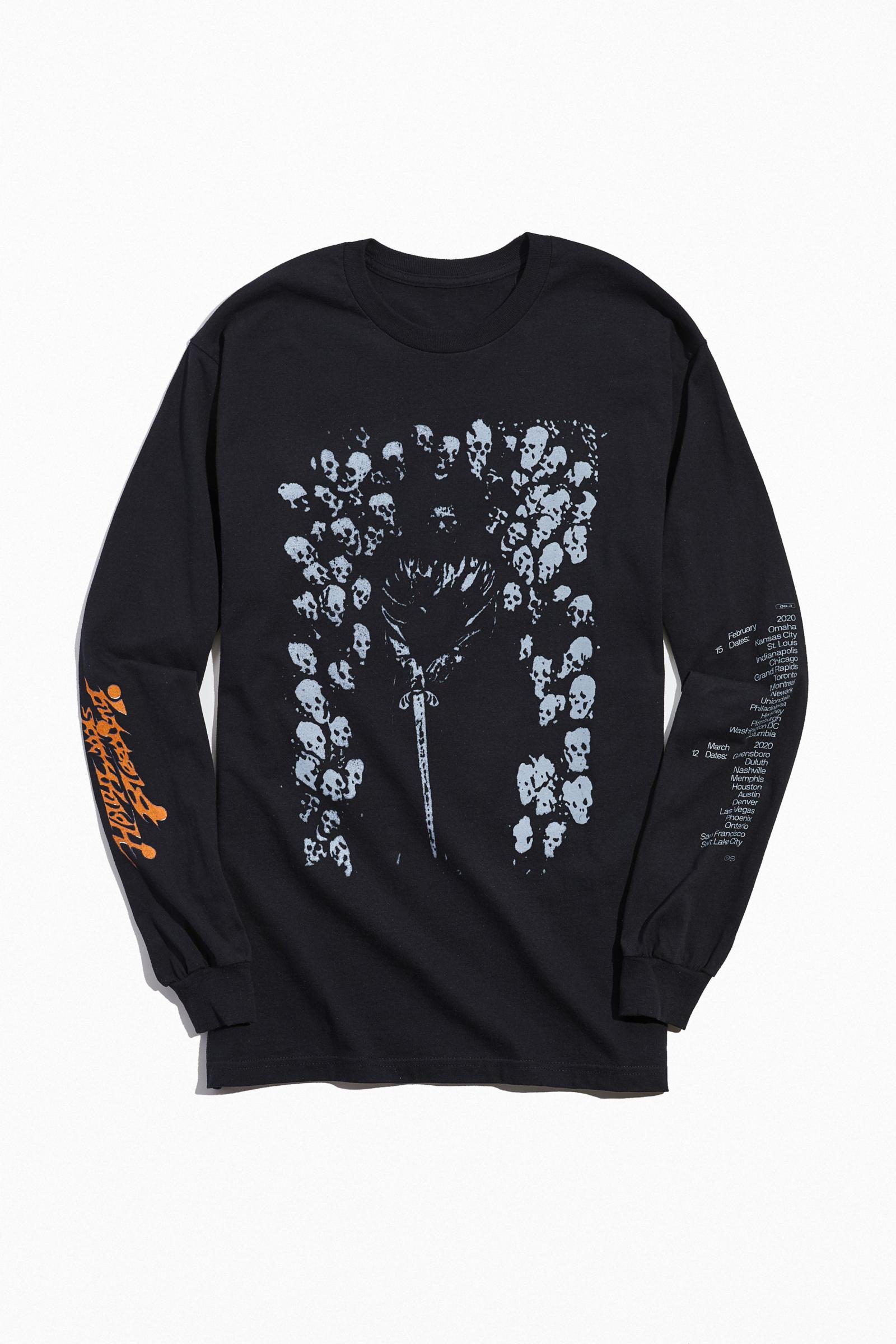 Post Malone Hollywood's Bleeding Tour Long Sleeve Tee 어반 아웃피터스 코리아