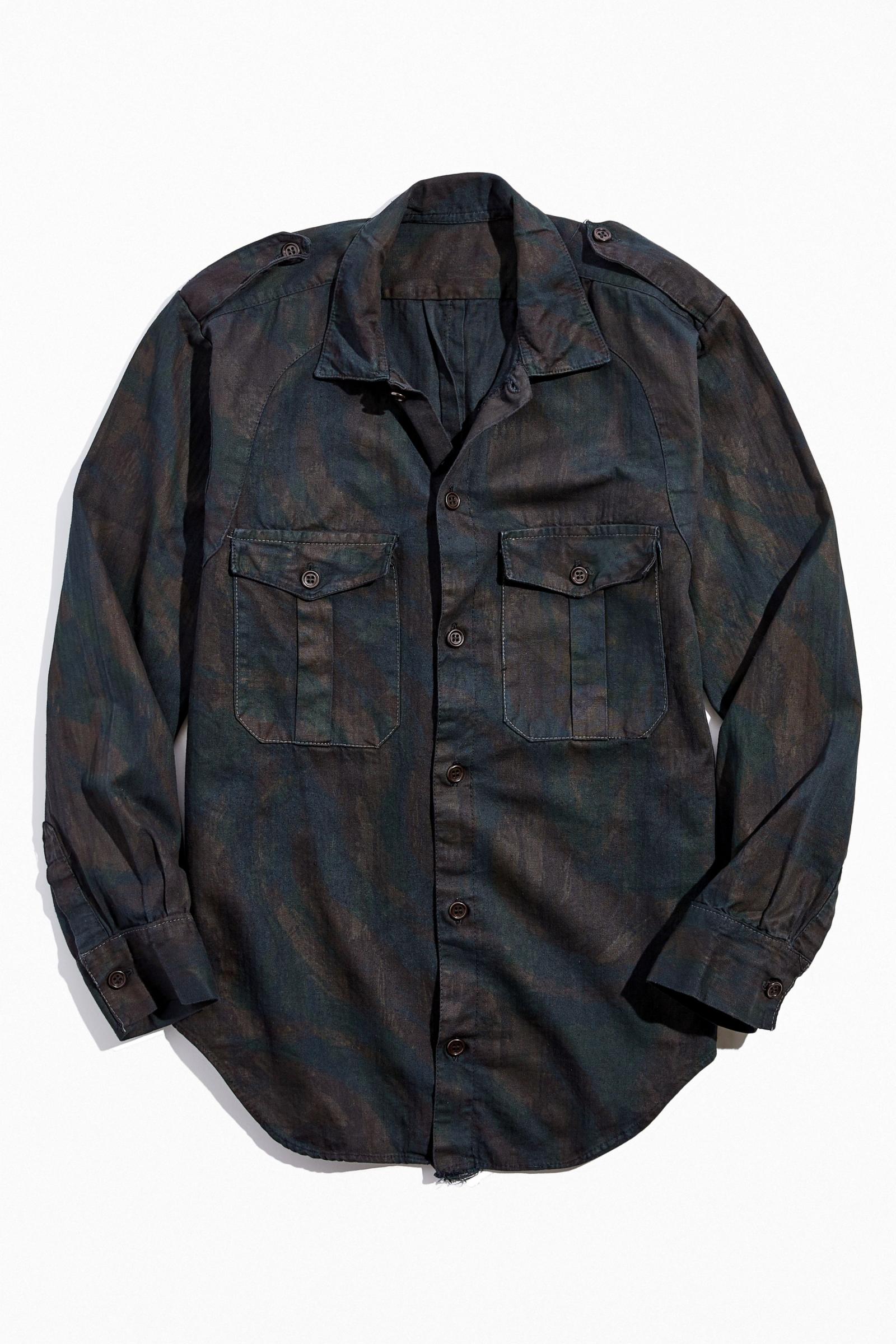 urban renewal 复古蜥蜴迷彩衬衫外套