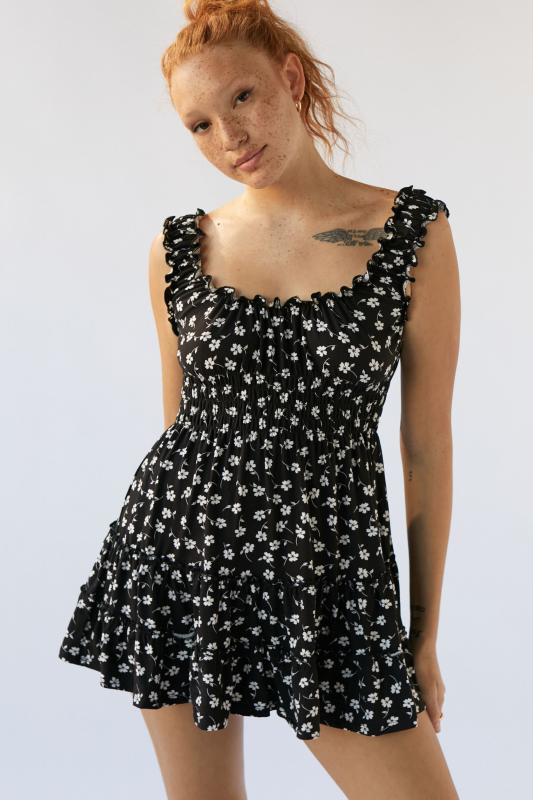 floral mini cocktail dress