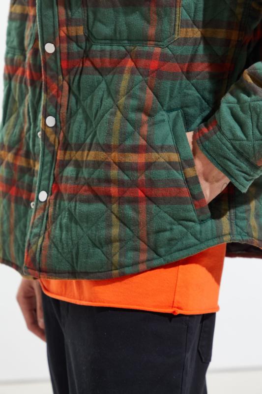 UO Plaid Quilted Shirt Jacket Urban Outfitters Australia