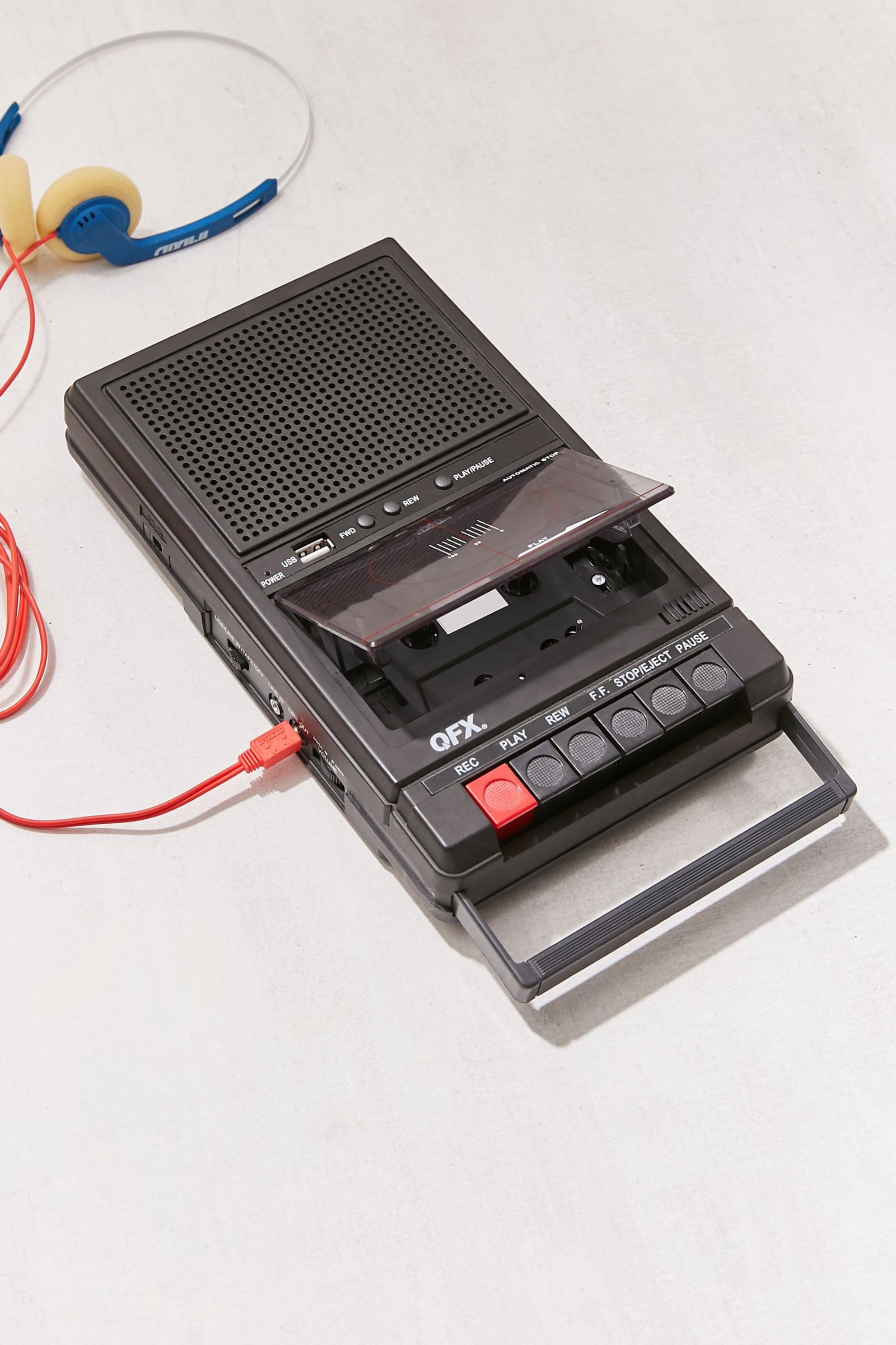 Retro Shoebox Cassette Tape Recorder + USB Player Urban Outfitters