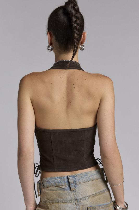❣️未使用タグ付　L'Appartement 【A POINT ETC】 VEST Motorcycle New Mens Black Leather Vest with Straps – Austin