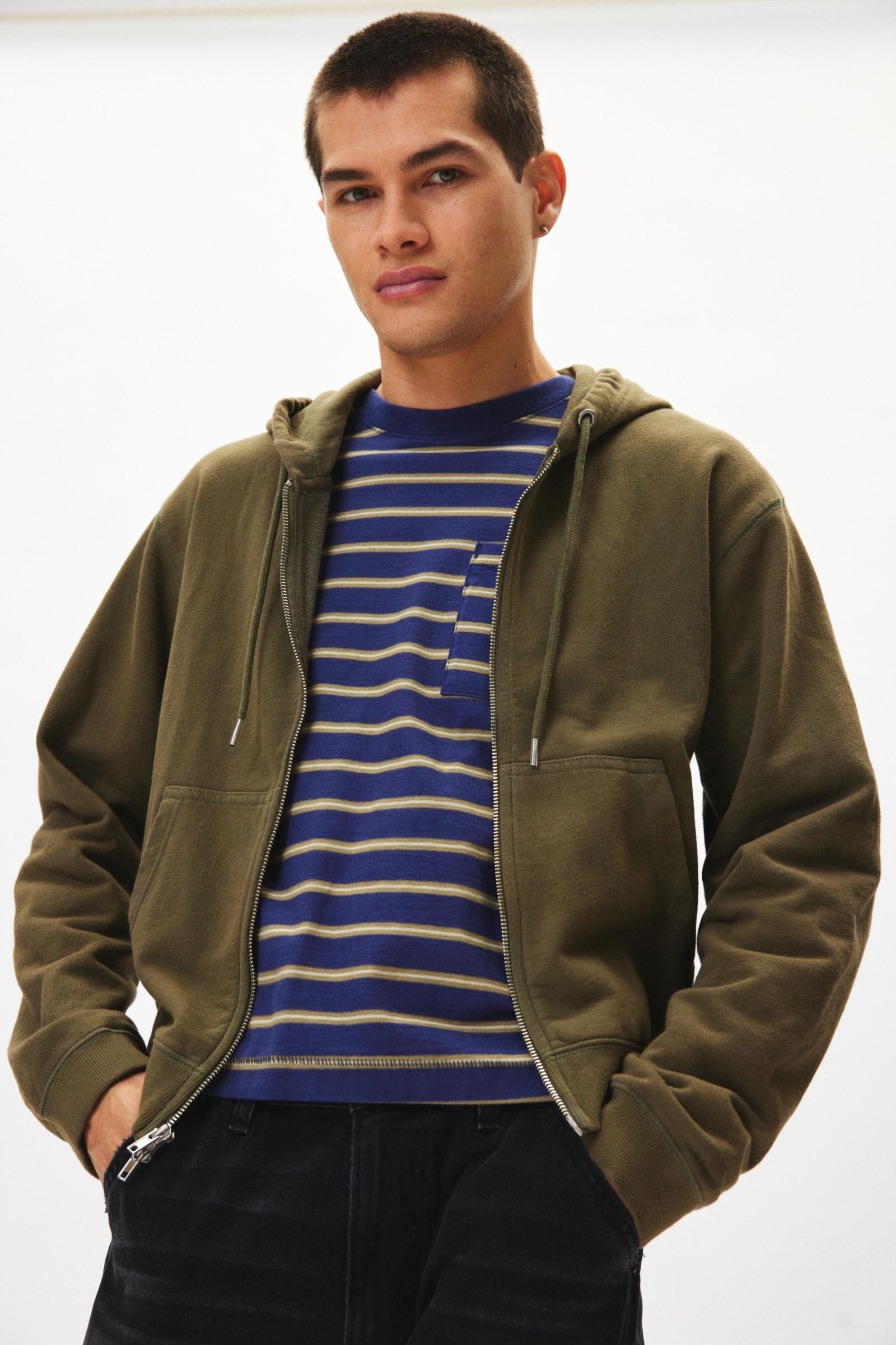 BDG Bonfire Solid Zip-Up Hoodie Sweatshirt | Urban