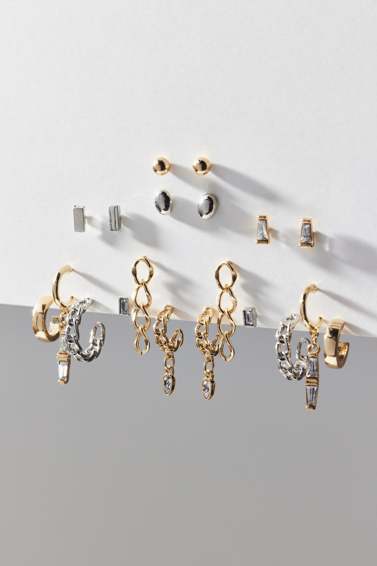 Rhinestone Earrings Cross Hoop Earrings Forever 21 Lena CZ Hoop