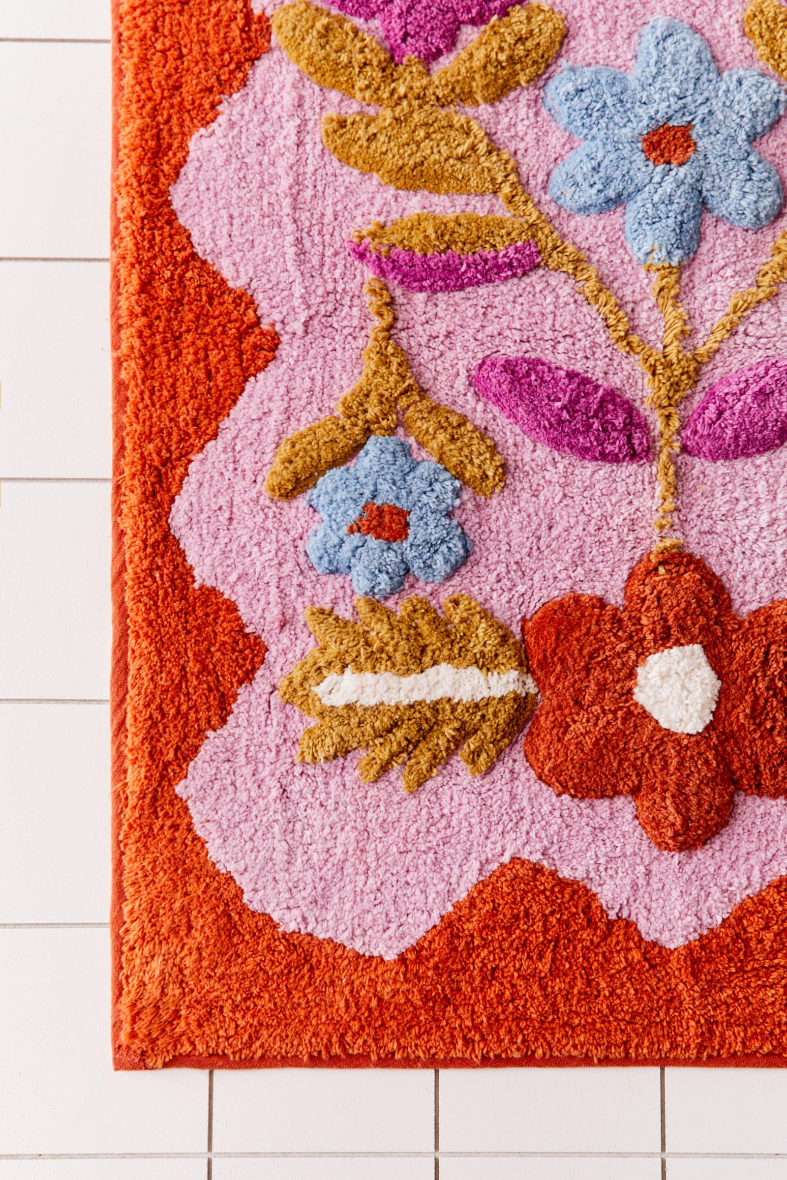 Molly Folk Floral Runner Bath Mat Urban Outfitters Australia