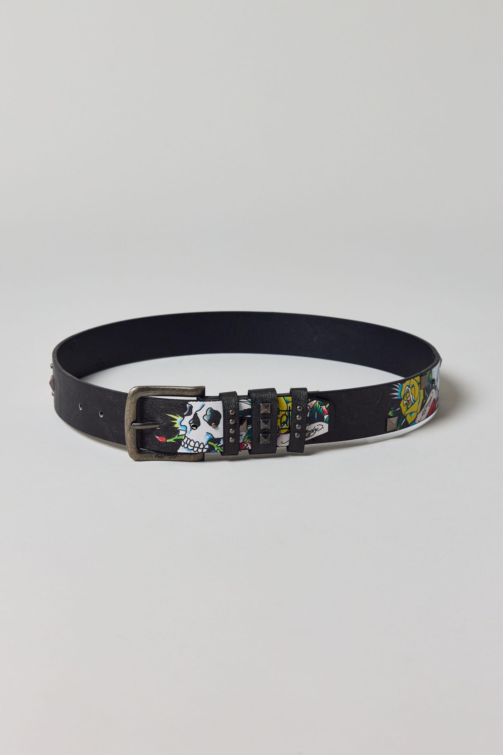 新品未使用　Ed Hardy レザーベルト　エドハーディー　デッドストック Ed Hardyエドハーディー本革レザーベルトドラゴン柄 - メルカリ