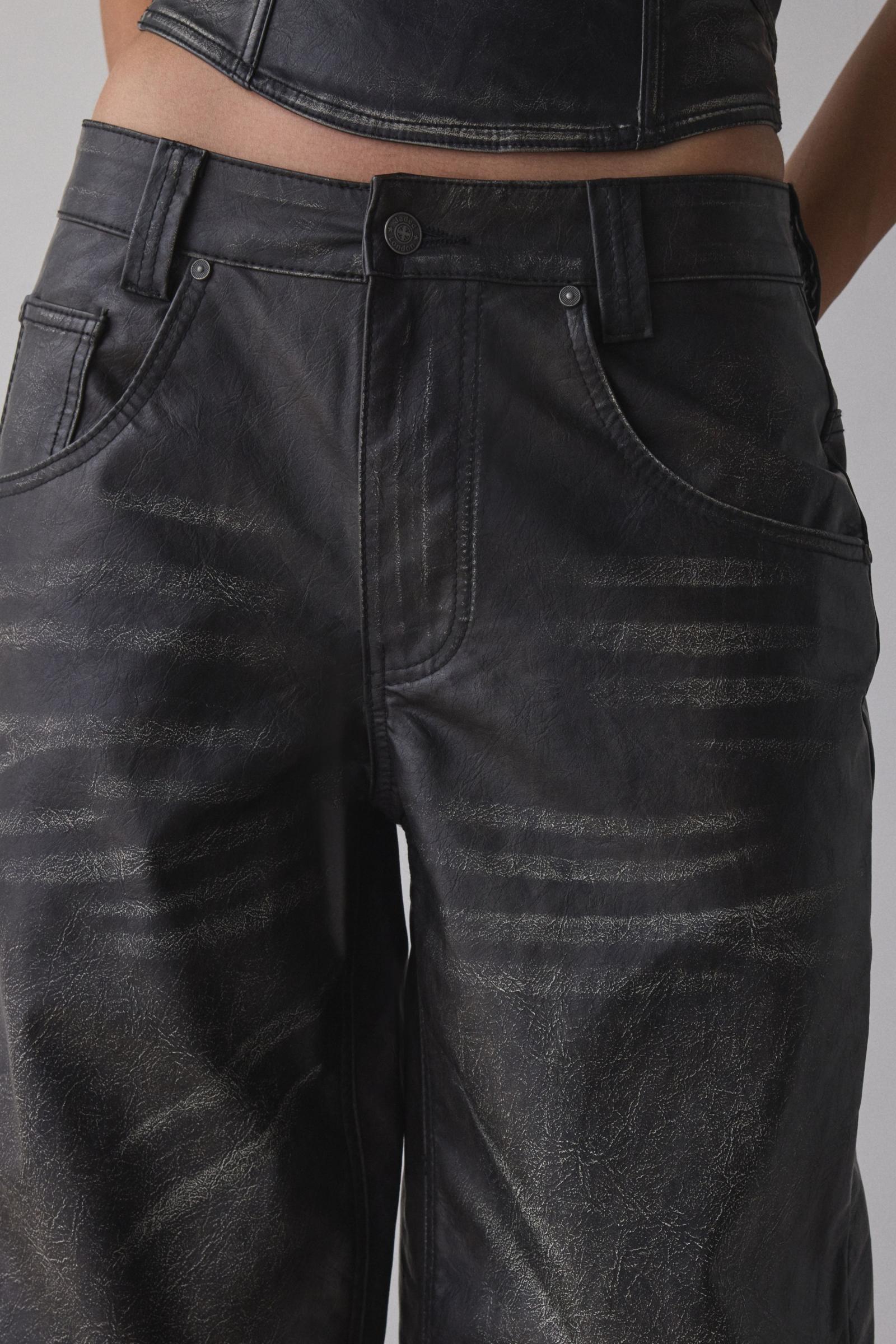 Jaded London アッシュ・フェイクレザー・コロッサス・パンツ