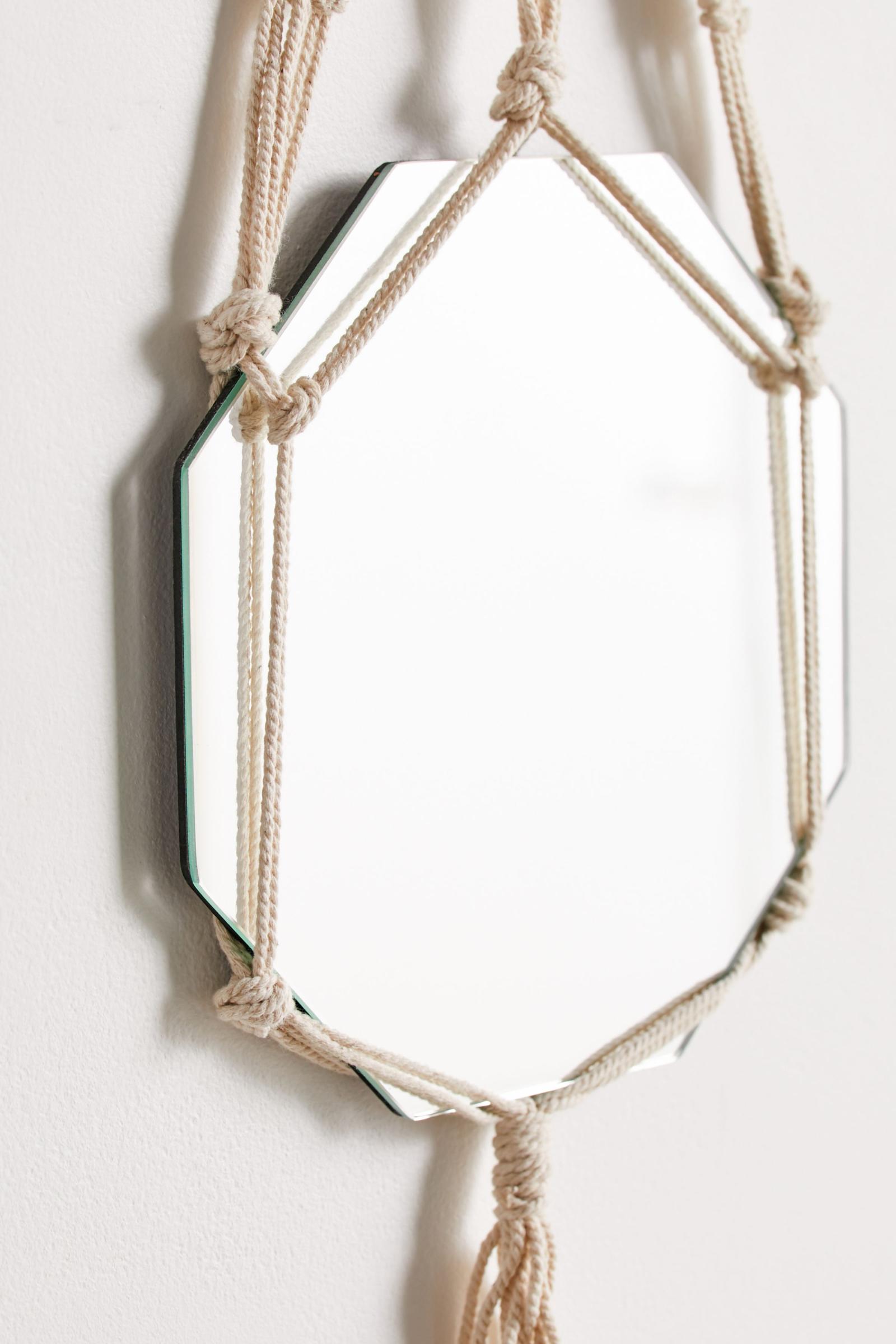 Macramé Sling Hanging Wall Mirror Urban Outfitters Australia