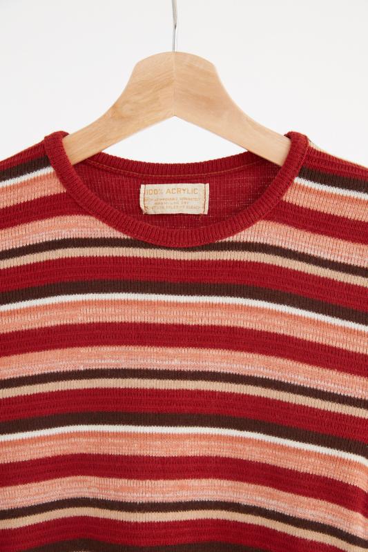 rust striped sweater