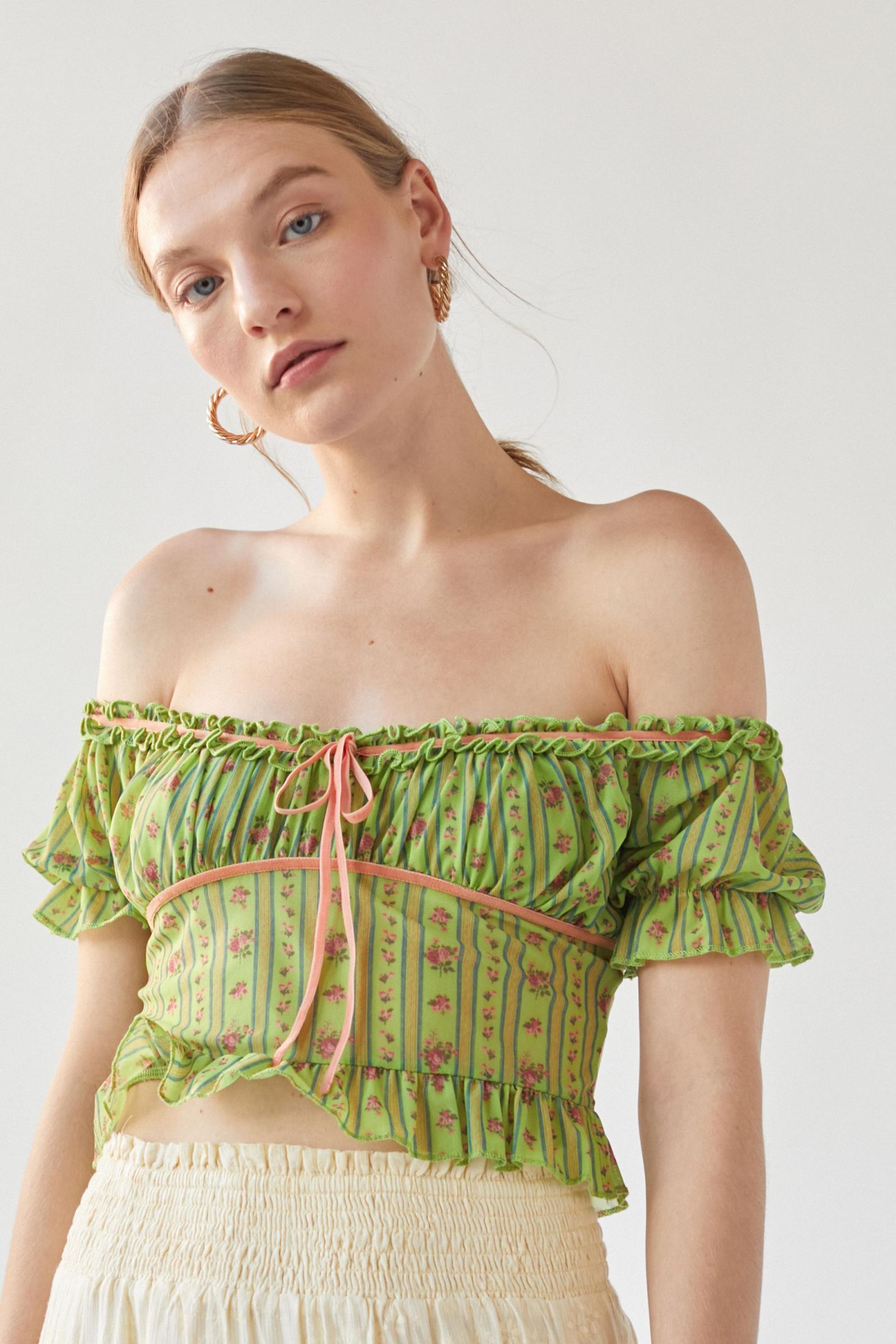 Sheer shoulder top Clearance